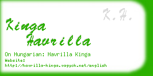 kinga havrilla business card
